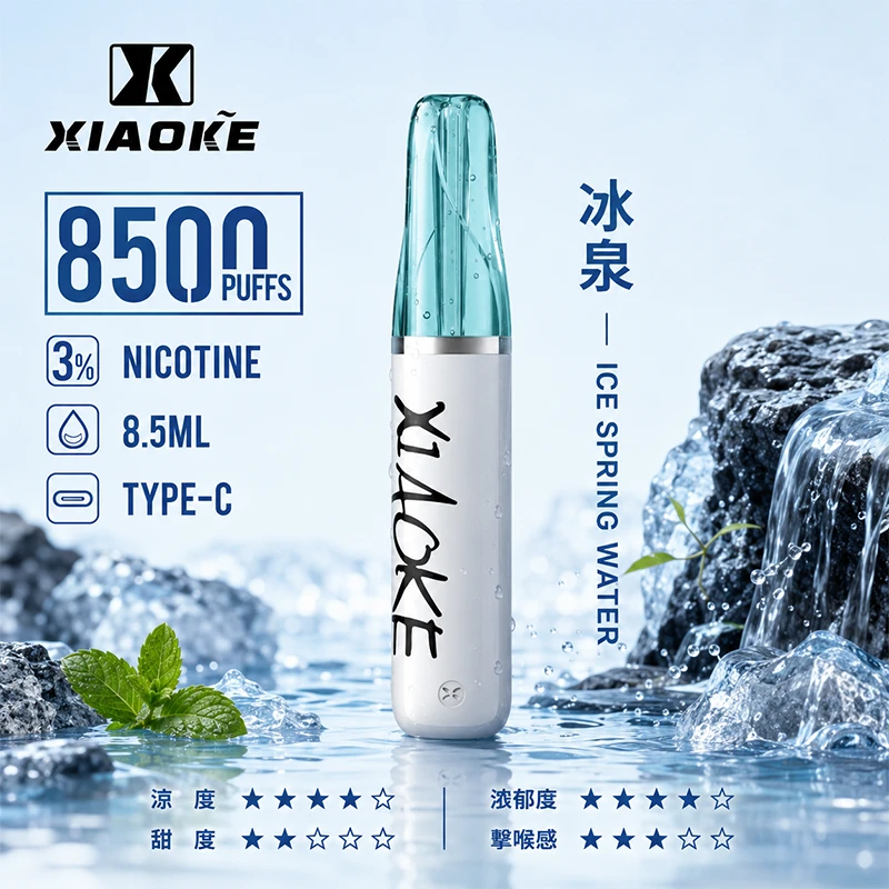 XIAOKE梟客拋棄式電子煙 8500口-冰泉水口味