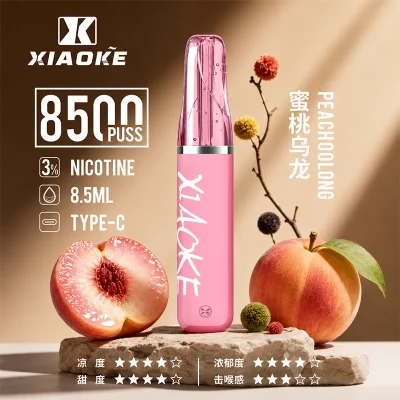 XIAOKE梟客拋棄式電子煙 8500口-蜜桃烏龍口味