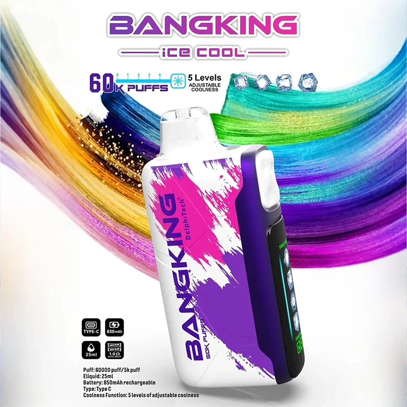 一次性電子煙 Bang King Ice Cool 60000口 草莓火龍果 口味